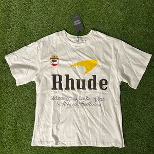 Brand New White Rhude McLaren Graphic Tee